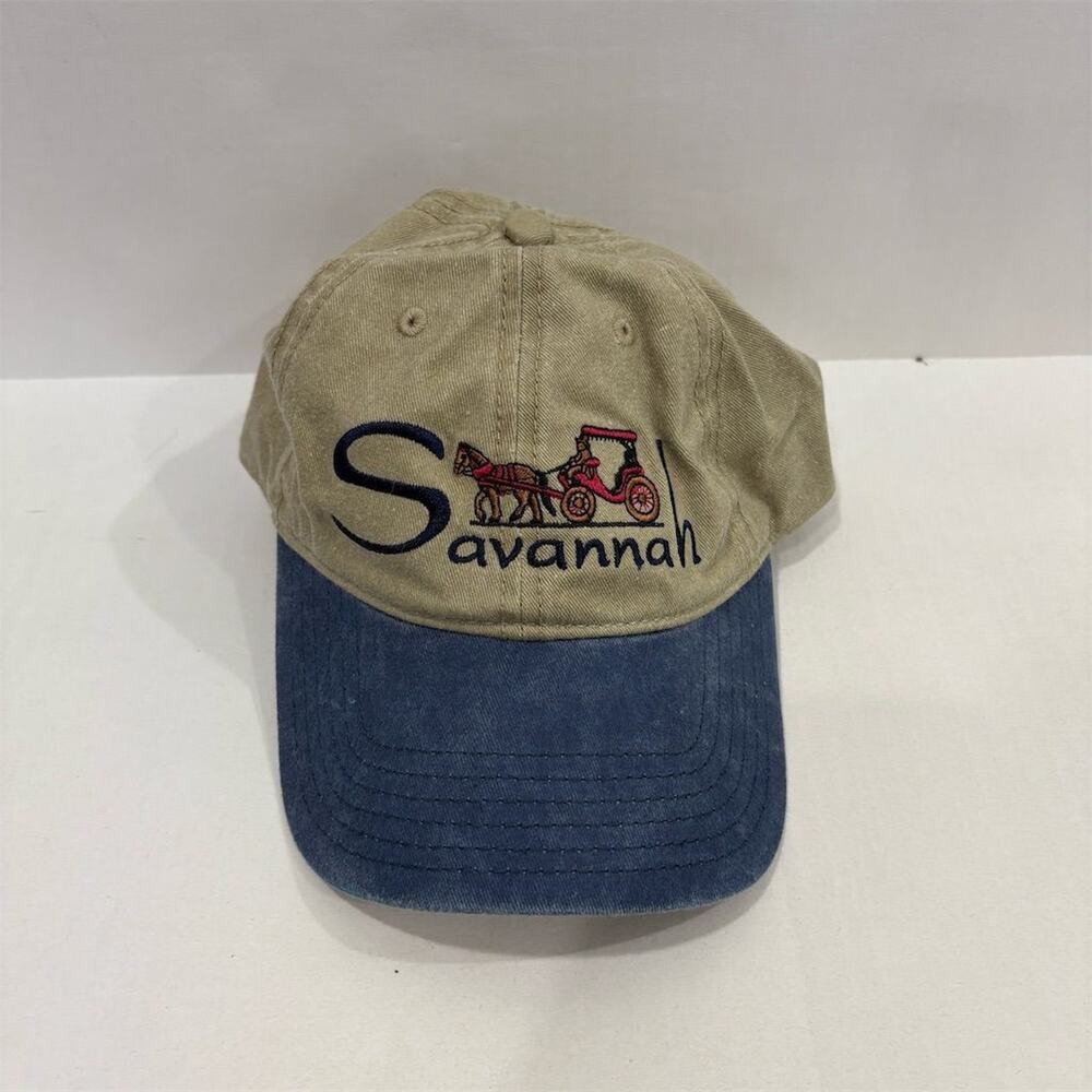 Savannah Embroidered Strap back Hat Unisex Adjustable Cap